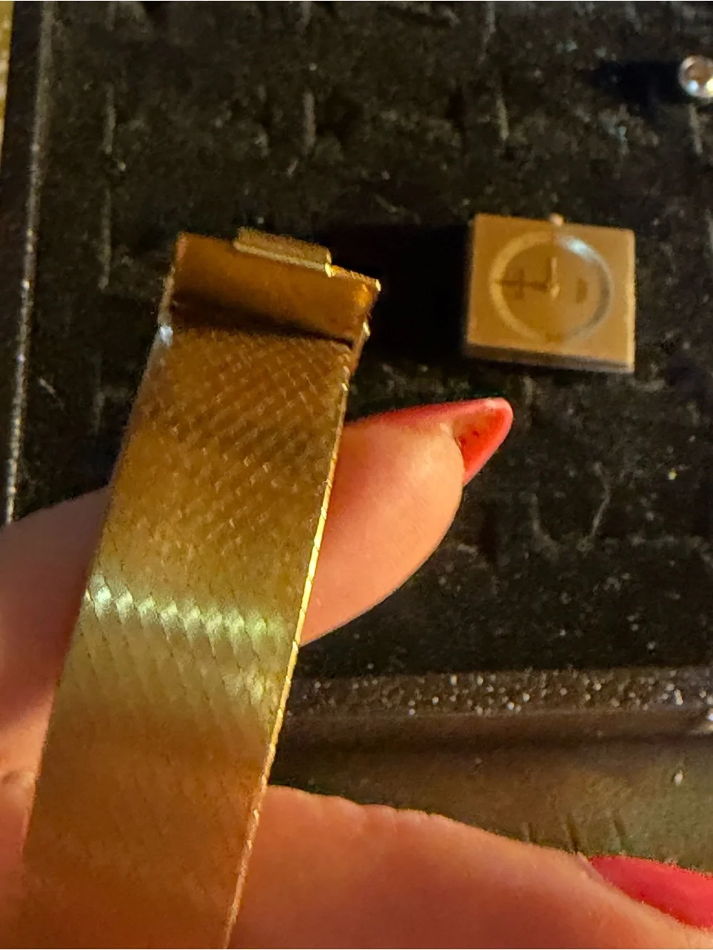 VTG Armitron Gold plated Square Dial Dress Watch
